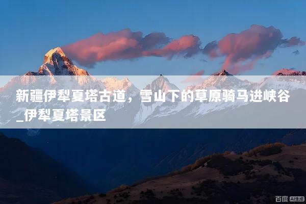 新疆伊犁夏塔古道，雪山下的草原骑马进峡谷_伊犁夏塔景区