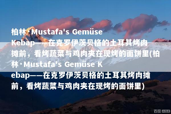 柏林·Mustafa's Gemüse Kebap——在克罗伊茨贝格的土耳其烤肉摊前，看烤蔬菜与鸡肉夹在现烤的面饼里(柏林·Mustafa's Gemüse Kebap——在克罗伊茨贝格的土耳其烤肉摊前，看烤蔬菜与鸡肉夹在现烤的面饼里)